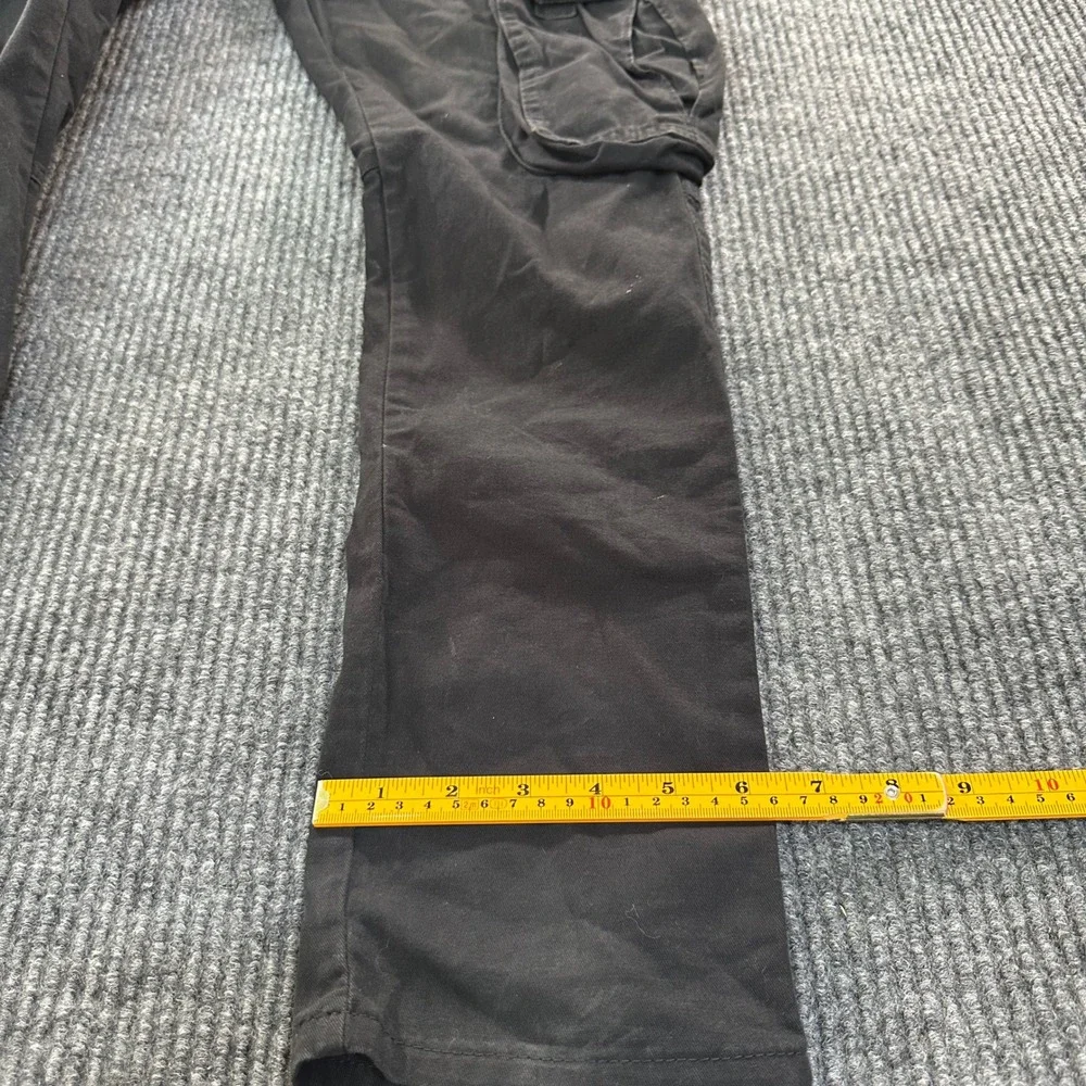 Wrangler Mens Regular Taper Cargo Pants 28x30 Black Stretch Utility